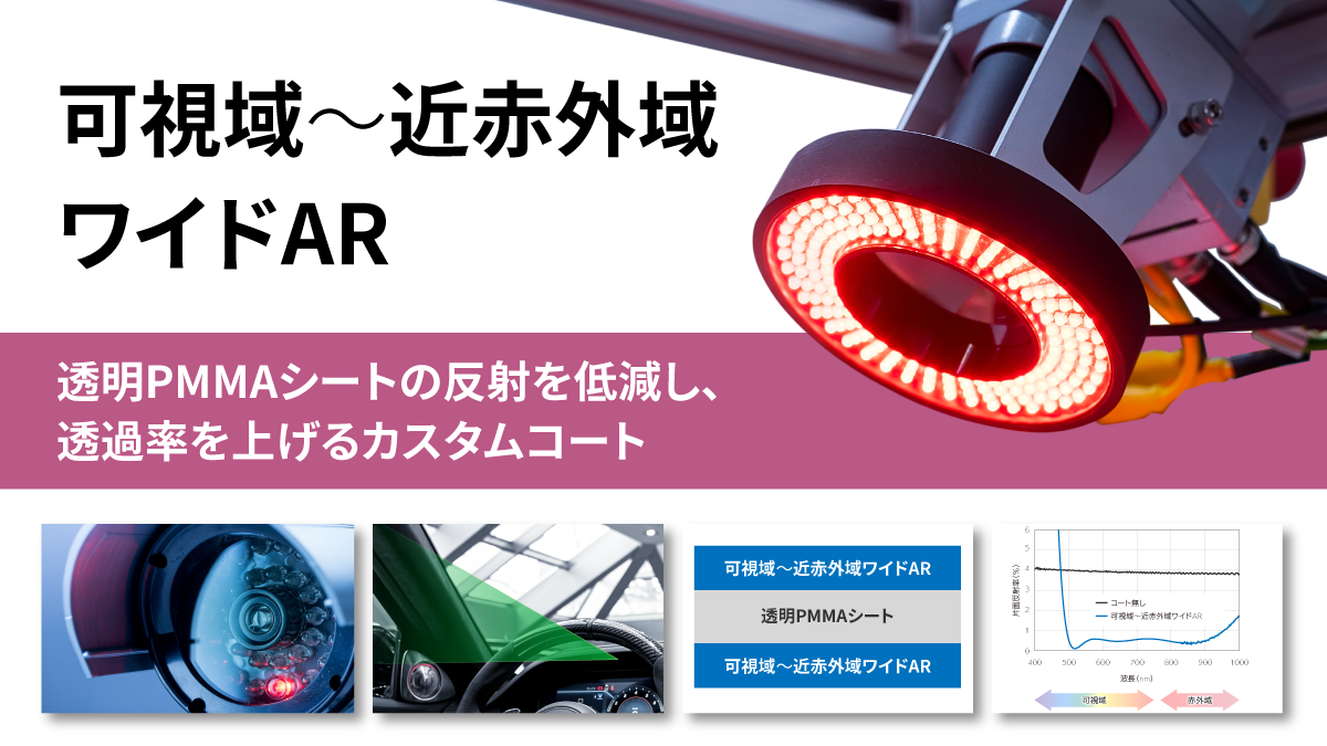 NIR（近赤外域）850 nmの透過率を上げるAR